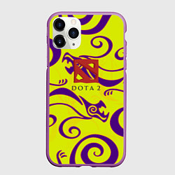Чехол iPhone 11 Pro матовый DOTA2 dragon, цвет: 3D-фиолетовый