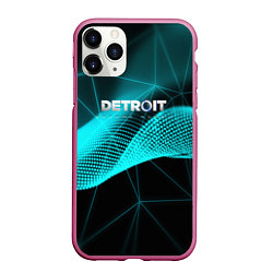 Чехол iPhone 11 Pro матовый Detroit become human games, цвет: 3D-малиновый