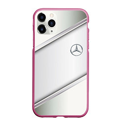 Чехол iPhone 11 Pro матовый Mercedes benz metalic collection, цвет: 3D-малиновый