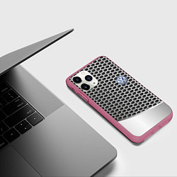 Чехол iPhone 11 Pro матовый Volkswagen metal motors, цвет: 3D-малиновый — фото 2