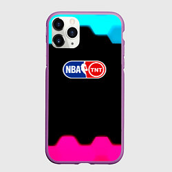 Чехол iPhone 11 Pro матовый NBA текстура соты, цвет: 3D-фиолетовый