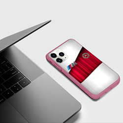 Чехол iPhone 11 Pro матовый Mercedes amg, цвет: 3D-малиновый — фото 2