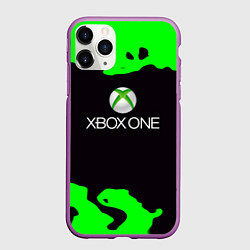 Чехол iPhone 11 Pro матовый Xbox fire green, цвет: 3D-фиолетовый