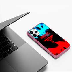 Чехол iPhone 11 Pro матовый The Last of Us в огне, цвет: 3D-малиновый — фото 2