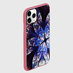 Чехол iPhone 11 Pro матовый Фрактальный узора стекло, цвет: 3D-малиновый — фото 2
