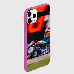 Чехол iPhone 11 Pro матовый Микро 2024 номер 16, цвет: 3D-фиолетовый — фото 2