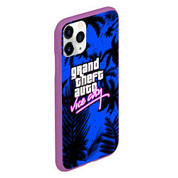 Чехол iPhone 11 Pro матовый Vice cuty gta tropic steel, цвет: 3D-фиолетовый — фото 2