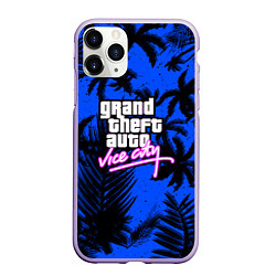 Чехол iPhone 11 Pro матовый Vice cuty gta tropic steel, цвет: 3D-светло-сиреневый