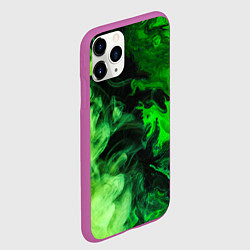 Чехол iPhone 11 Pro матовый Ядовитый зеленый дым, цвет: 3D-фиолетовый — фото 2