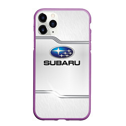 Чехол iPhone 11 Pro матовый Subaru auto steel metal, цвет: 3D-фиолетовый