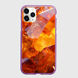 Чехол iPhone 11 Pro матовый Драгоценный камень, цвет: 3D-фиолетовый
