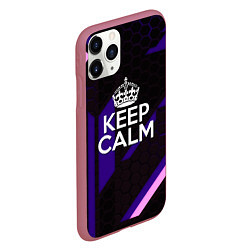 Чехол iPhone 11 Pro матовый Ceep Calm, цвет: 3D-малиновый — фото 2