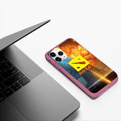 Чехол iPhone 11 Pro матовый DOTA 2 лес эльфов, цвет: 3D-малиновый — фото 2