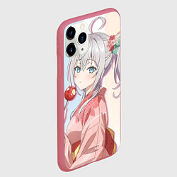 Чехол iPhone 11 Pro матовый Аля иногда кокетничает со мной по русски Алиса, цвет: 3D-малиновый — фото 2