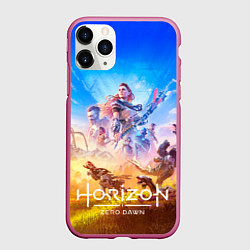Чехол iPhone 11 Pro матовый Герои Horizon zero dawn remstered, цвет: 3D-малиновый