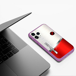 Чехол iPhone 11 Pro матовый BMW metal carbon steel, цвет: 3D-фиолетовый — фото 2