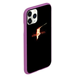 Чехол iPhone 11 Pro матовый Resident Evil 5, цвет: 3D-фиолетовый — фото 2