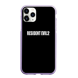 Чехол iPhone 11 Pro матовый Resident Evil 2 logo, цвет: 3D-светло-сиреневый