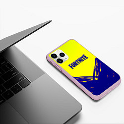 Чехол iPhone 11 Pro матовый Fortnite краски абстракция, цвет: 3D-розовый — фото 2