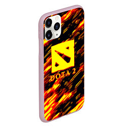 Чехол iPhone 11 Pro матовый DOTA2 огенный стиль текстура, цвет: 3D-розовый — фото 2