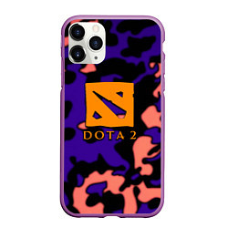 Чехол iPhone 11 Pro матовый DOTA 2 камуфляж, цвет: 3D-фиолетовый