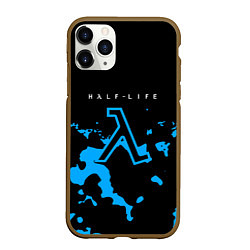 Чехол iPhone 11 Pro матовый Half life синий камуфляж, цвет: 3D-коричневый