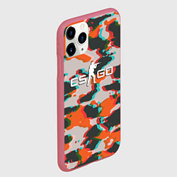 Чехол iPhone 11 Pro матовый Камуфляж из игры ксго, цвет: 3D-малиновый — фото 2