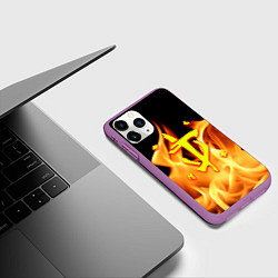 Чехол iPhone 11 Pro матовый DOTA storm, цвет: 3D-фиолетовый — фото 2