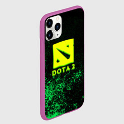 Чехол iPhone 11 Pro матовый DOTA2 кислотное лого краски, цвет: 3D-фиолетовый — фото 2