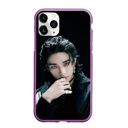 Чехол iPhone 11 Pro матовый Stray Kids Hyunjin Giant concept, цвет: 3D-фиолетовый