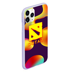 Чехол iPhone 11 Pro матовый Dota 2 неоновая абстракция, цвет: 3D-светло-сиреневый — фото 2