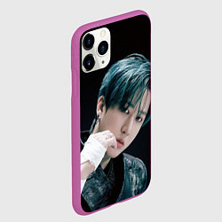 Чехол iPhone 11 Pro матовый Stray Kids Changbin Giant concept, цвет: 3D-фиолетовый — фото 2