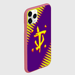 Чехол iPhone 11 Pro матовый Doom абстракция, цвет: 3D-малиновый — фото 2
