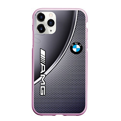 Чехол iPhone 11 Pro матовый BMW metalic auto metal, цвет: 3D-розовый