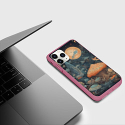 Чехол iPhone 11 Pro матовый Сказочная абстракция, цвет: 3D-малиновый — фото 2
