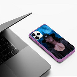 Чехол iPhone 11 Pro матовый Undertaker, цвет: 3D-фиолетовый — фото 2