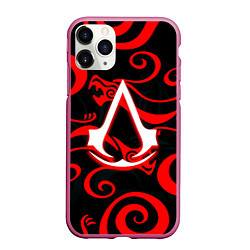 Чехол iPhone 11 Pro матовый Assassins Creed Shadows, цвет: 3D-малиновый