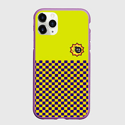 Чехол iPhone 11 Pro матовый Serious Sam pattern, цвет: 3D-фиолетовый