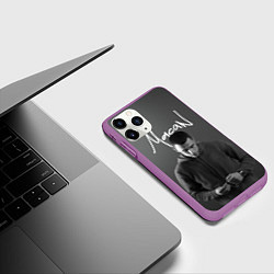 Чехол iPhone 11 Pro матовый Певец Макан, цвет: 3D-фиолетовый — фото 2