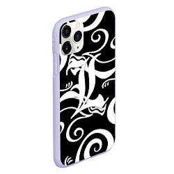 Чехол iPhone 11 Pro матовый Death Note japan anime, цвет: 3D-светло-сиреневый — фото 2