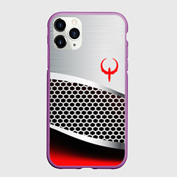 Чехол iPhone 11 Pro матовый Quake metal steel, цвет: 3D-фиолетовый