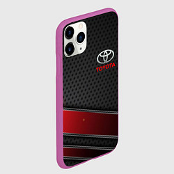 Чехол iPhone 11 Pro матовый Toyota auto car, цвет: 3D-фиолетовый — фото 2