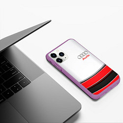 Чехол iPhone 11 Pro матовый AUDI auto car, цвет: 3D-фиолетовый — фото 2