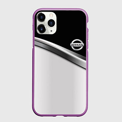 Чехол iPhone 11 Pro матовый Nissan logo auto, цвет: 3D-фиолетовый