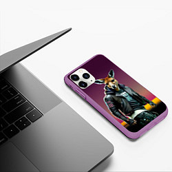 Чехол iPhone 11 Pro матовый Cool Kenga - ai art fantasy, цвет: 3D-фиолетовый — фото 2