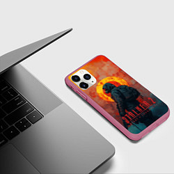 Чехол iPhone 11 Pro матовый Stalker 2 poster art, цвет: 3D-малиновый — фото 2