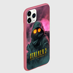Чехол iPhone 11 Pro матовый Stalker 2 радиоактивный дым, цвет: 3D-малиновый — фото 2