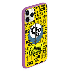 Чехол iPhone 11 Pro матовый Fallout pattern symbol, цвет: 3D-фиолетовый — фото 2