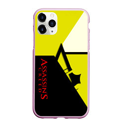 Чехол iPhone 11 Pro матовый Assassins Creed geometry logo, цвет: 3D-розовый