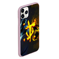 Чехол iPhone 11 Pro матовый Doom logo monster, цвет: 3D-розовый — фото 2